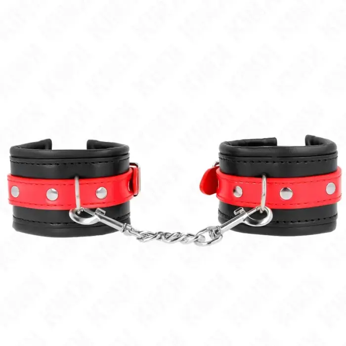 KINK фиксаторы для запястий – чёрные/красные, регулируемые 17-28 см