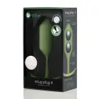 B-Vibe Snug Plug 4 Weighted Anal Plug – 14.5 cm (5.7″) – Green — Photo 3