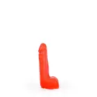 All Red reālistisks dildo ar sēkliniekiem un rievotu tekstūru – 20 cm (8″) — Foto 6