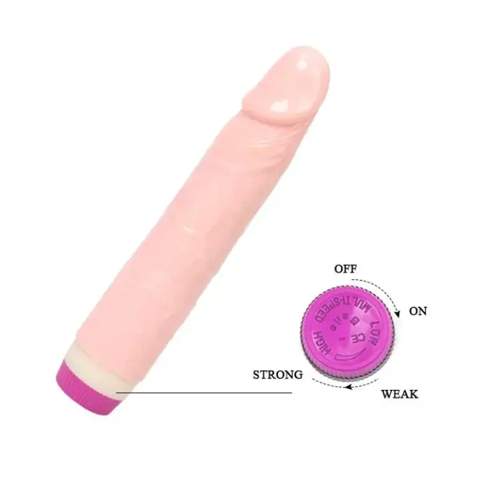 BAILE Waves of Pleasure reālistisks vibrators – 21 cm (8.25″) – ādas krāsa Foto 5