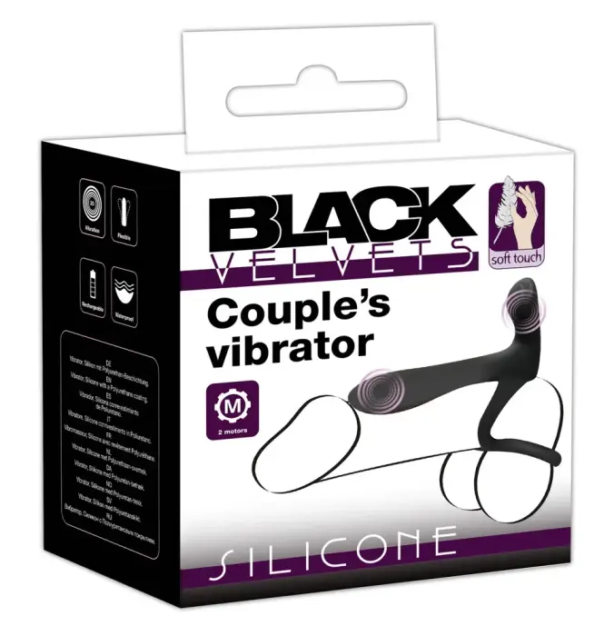 Black Velvets Couples Vibrator – Black