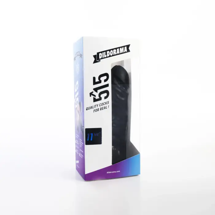 Dildorama 515 Line Realistic Dildo with Suction Cup – 29 cm (11.5″) – Black