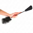 KINK strausa spalvu kutināmais ar mežģīņu rokturi 56 cm – melns — Foto 5