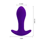 PRETTY LOVE - MORTON Anal Plug Massager with 12 Vibration Functions – 10 cm – Black — Photo 5