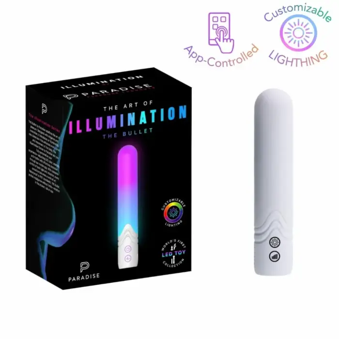 Paradise Pleasure Products Illumination The Bullet – RGB LED, 9 режимов – белая