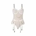 Subblime 954291 Bodysuit with Chains & Garter Belt – White – L/XL — Photo 5