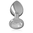 Intense Aluminum Plug with Silver Crystal – 9 cm – Silver – L — Photo 2