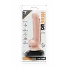 Dr. Skin Dr. Tim – vibreeriv realistlik dildo – beež – 7,5 tolli – imukupp – mitmekiiruseline — Foto 1