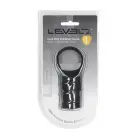 LEVELZ Silicone Cockring and Ribbed Sleeve – Black — Photo 1