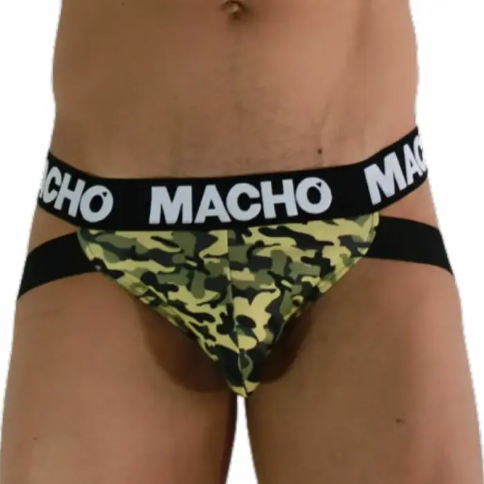 Macho MX28MV – jockstrap with double rear straps – military green – S