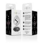Intense Aluminum Plug with Black Glass Accent – 8 cm – Silver — Photo 6