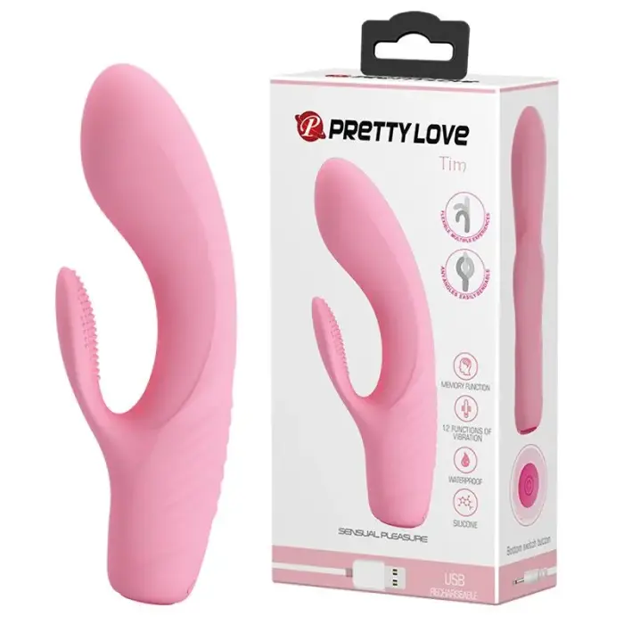 PRETTY LOVE TIM кролик-вибратор – 18 см – розовый