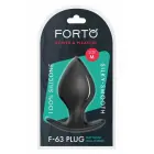 FORTO F-63 Rattler pīķa formas anālais spraudnis – M – Melns — Foto 1