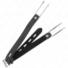 KINK metallist konksuga klamber 11.5 cm – reguleeritav kunstnahast rihm – must/hõbedane — Foto 2