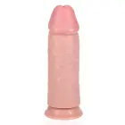 Itin storas tiesus dildo be sėklidžių – 23 cm (9″) – Kūno spalva — Nuotrauka 3