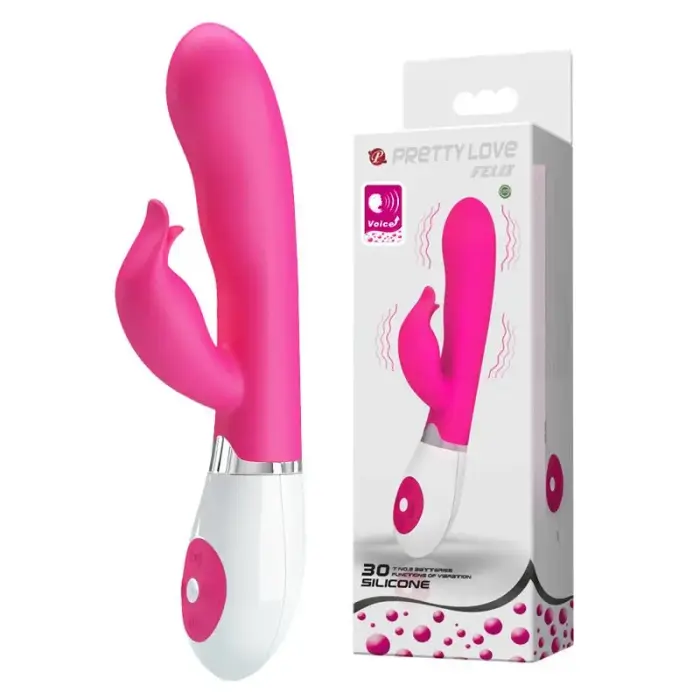 PRETTY LOVE Felix 30-функциональный вибратор с голосовым управлением – 20 cm – розовый