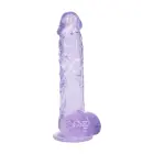 Reālistisks dildo ar sēkliniekiem – 12.7 cm (5″) – Violets Foto 6