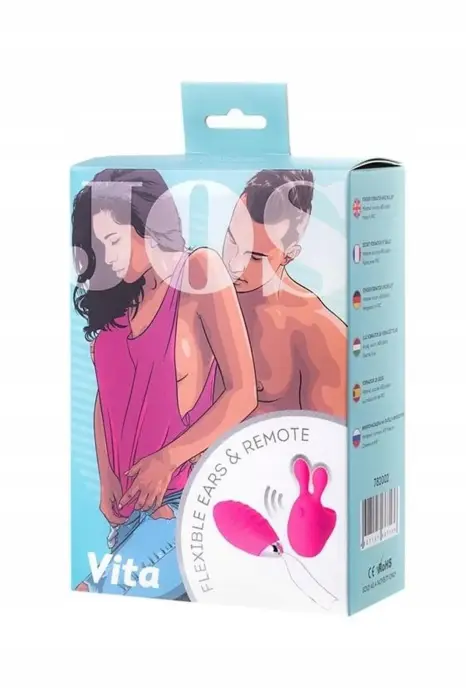 Набор JOS VITA: пальчиковое виброяйцо и вибрирующая насадка – 8.5 cm (3.35″) – розовый