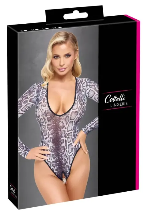 Cottelli Body Snake Mesh Bodysuit – L