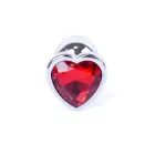 MyLove Toys Jewellery Silver анальная пробка в форме сердца – 7 cm (2.8″) – Красная — Фото 3