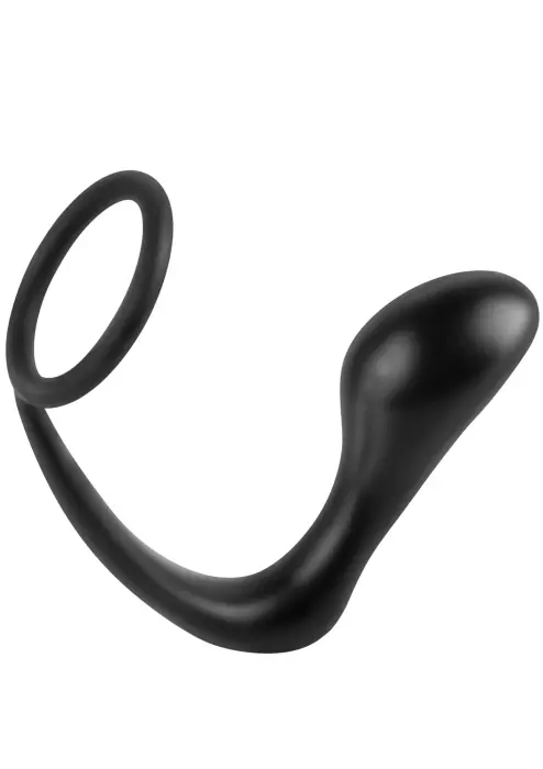 Ass Delight Prostate Massager with Ring – Black
