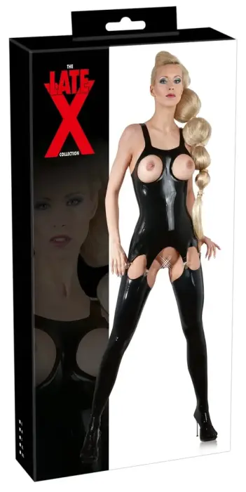 Latex Strapshemd busenfrei – M – Black