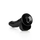 Kumer realistlik dildo munandite ja iminapaga – 20.5 cm (8″) – Must — Foto 4