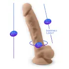 Silex-D Model 1 vibrējošs dildo – 20 cm (8″) – miesas krāsa — Foto 2