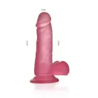 LoveToy Jelly Studs Crystal Dildo – pink – small – suction cup – 6" / 15.2 cm — Photo 3