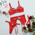 Diamond Net комплект белья из трёх предметов – L/XL – красный — Фото 5