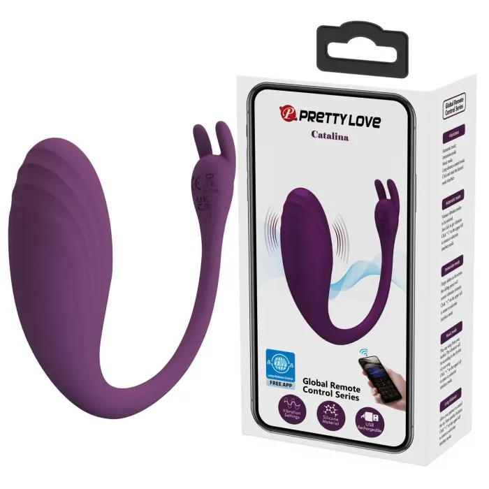 Pretty Love Catalina носимое виброяйцо с управлением через app – розовый