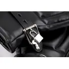 BDSM Faux Leather Bondage Mitts – Black — Photo 3