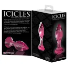 Icicles № 79 – Розовый стеклянный анальный стик – 9 см Фото num