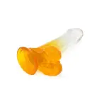 Kiotos Cox krāsains dildo ar piesūcekni – 18 cm (7″) – caurspīdīgi dzeltens — Foto 7