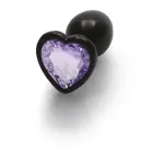 Sirds formas dārgakmens anālais spraudnis – S – Ametista violets — Foto 5