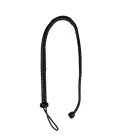 Dirbtinės odos botagas su mazgo detale – juodas – 122 cm — Nuotrauka 2