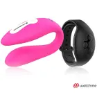 Wearwatch Dual Technology porų vibratorius su WatchMe nuotolinio valdymo laikrodžiu – fuksija/juoda — Nuotrauka 2