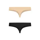Bye Bra Invisible stringų rinkinys – kūno ir juoda – M — Nuotrauka 4