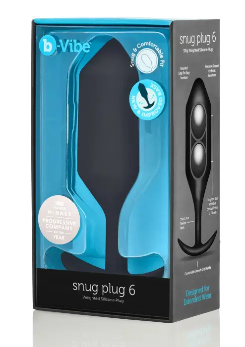 B-Vibe Snug Plug 6 – 15 cm – Melns Foto 3