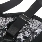 Subblime Teddy with Lace Detail and Adjustable Garter Straps – Black – L/XL — Photo 9