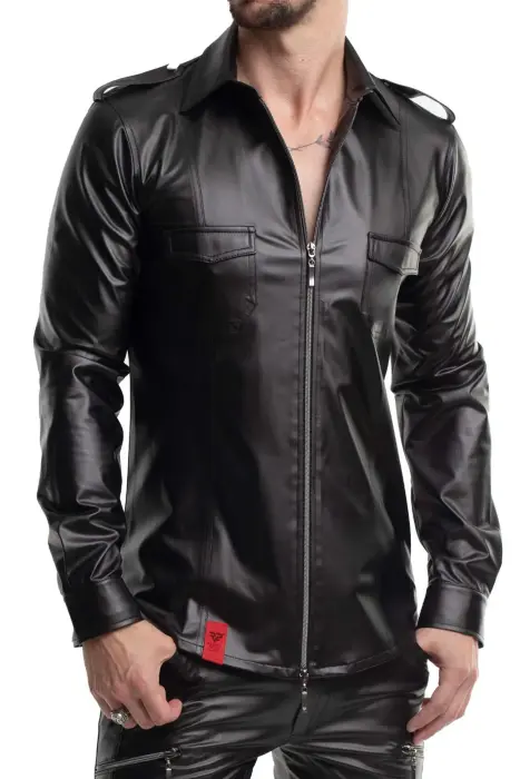 RMNatale001 Wetlook shirt – Black – M