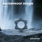 Boners Hexagon Silicone Ring with Integrated Steel Elements – Black — Photo 6