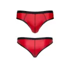 Vīriešu brazīliešu biksītes Wet Look – sarkanas – L Foto 4