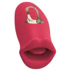Oral Fun vibrators ar kustīgām lūpām un mēli – 13 cm (5.1″) – rozā Foto 2