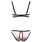Cottelli Collection Satin Shelf Bra Set 80B/M Black & Red Accents — Photo 5
