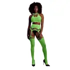 Two Piece with Crop Top and Stockings - Green - XS/XL Foto 1