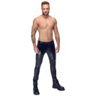 Noir Alpha Snakeskin Look Trousers – XL — Photo 3