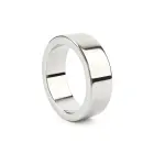 Mr. Steel Wide Band varpos žiedas – 40 mm – sidabrinis — Nuotrauka 1