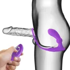 PRETTY LOVE Warren Purple Wireless Remote Control Vibrating Cock Ring with Anal Plug — Photo 2