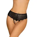Obsessive Pearlove High-Waist Lace Panties with Pearls – Black – XS/S — Photo 1